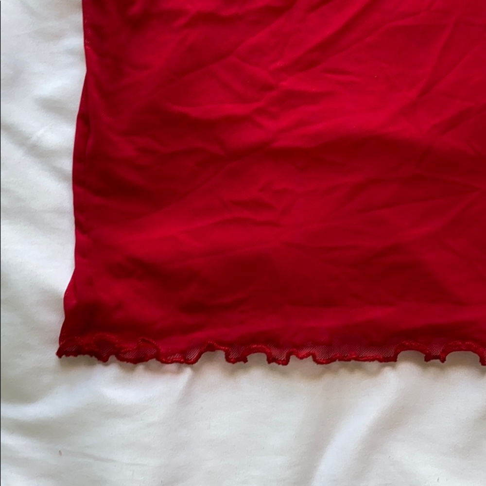 ⭐️⭐️RED SHEER TOP⭐️⭐️ - Picture 3 of 4